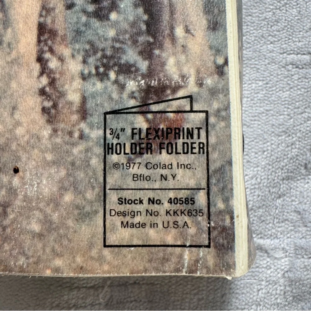 Vintage 1977 Colad‎ Horses Flexiprint Folder ¾” Binder Buffalo NY USA
